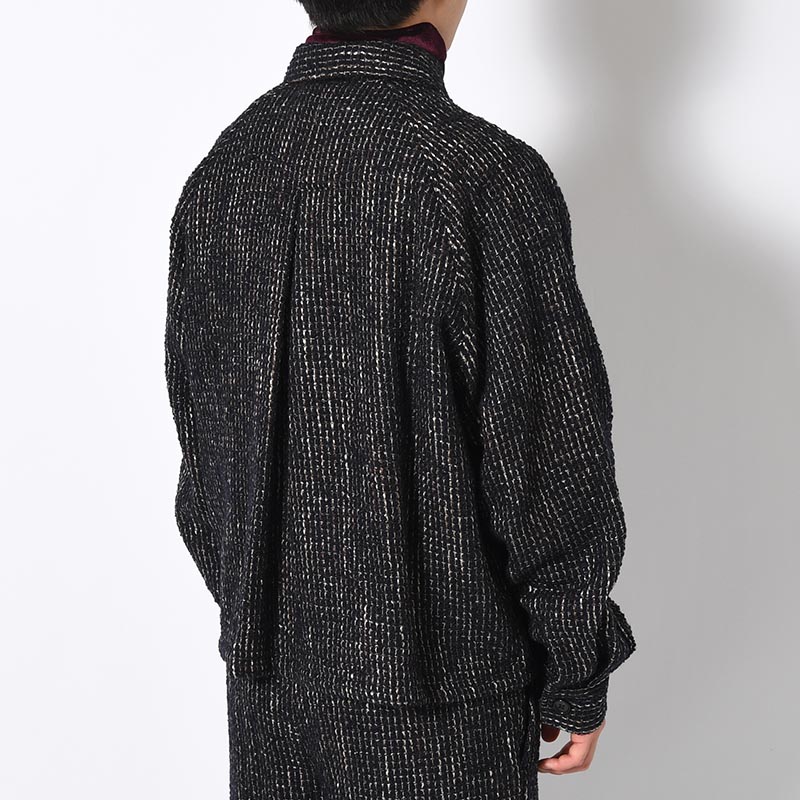 LOOP TWEED SHORT JACKET -BLACK-