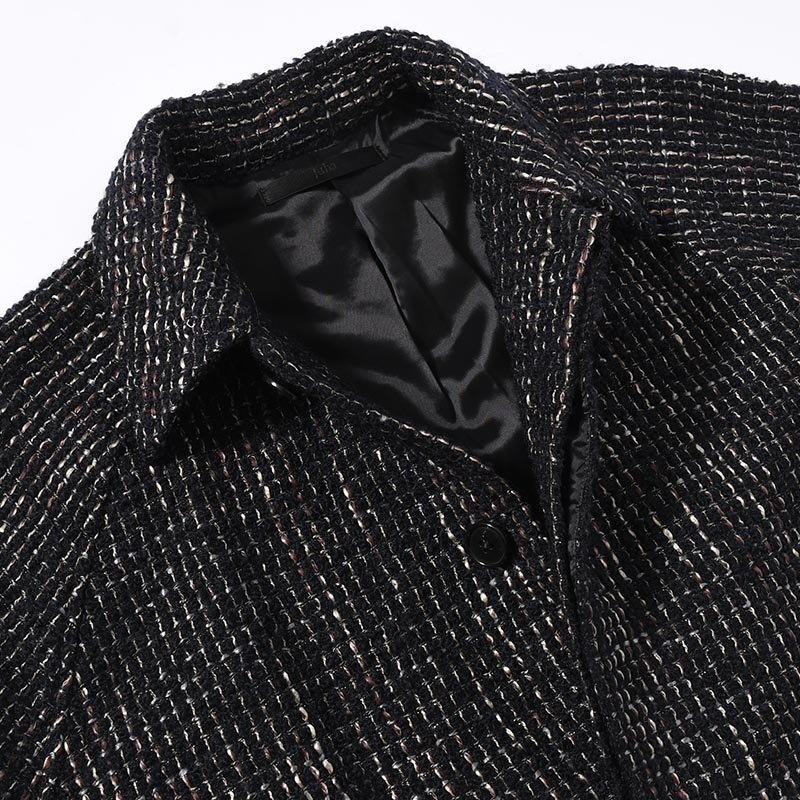 LOOP TWEED SHORT JACKET -BLACK-