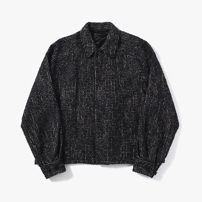 LOOP TWEED SHORT JACKET -BLACK-