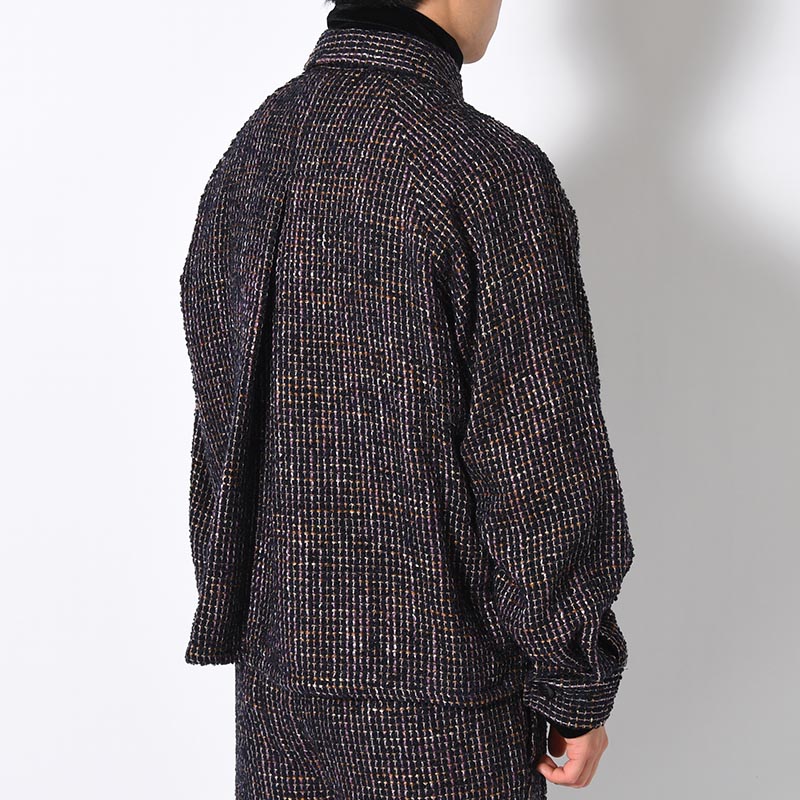 LOOP TWEED SHORT JACKET -PURPLE-