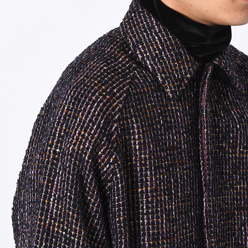 LOOP TWEED SHORT JACKET -PURPLE-