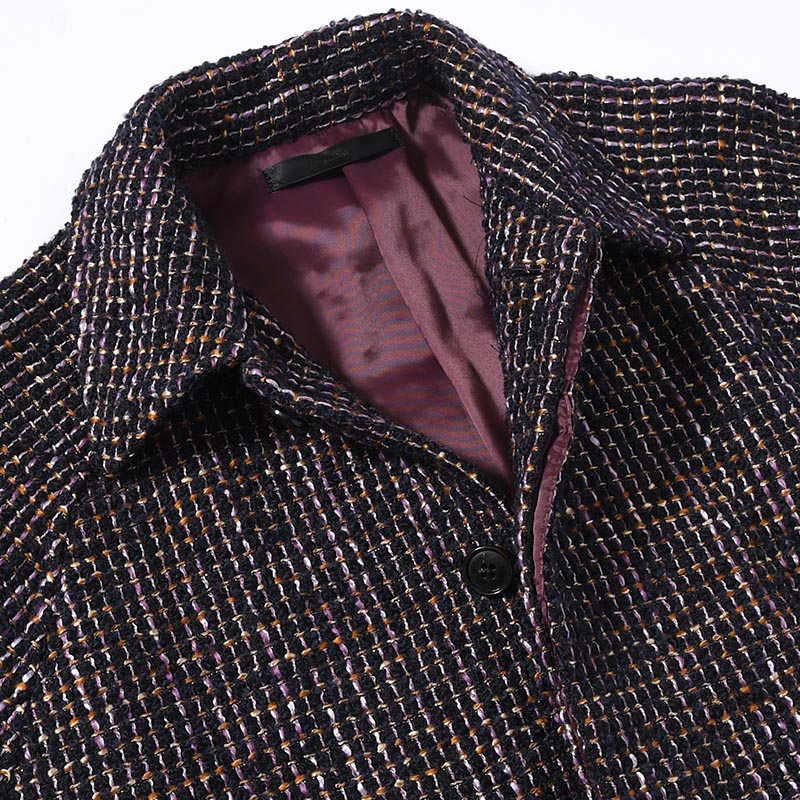 LOOP TWEED SHORT JACKET -PURPLE-