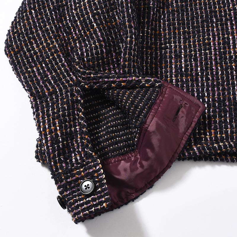 LOOP TWEED SHORT JACKET -PURPLE-