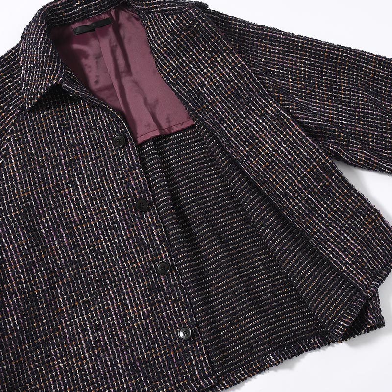 LOOP TWEED SHORT JACKET -PURPLE-