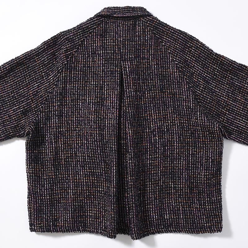 LOOP TWEED SHORT JACKET -PURPLE-