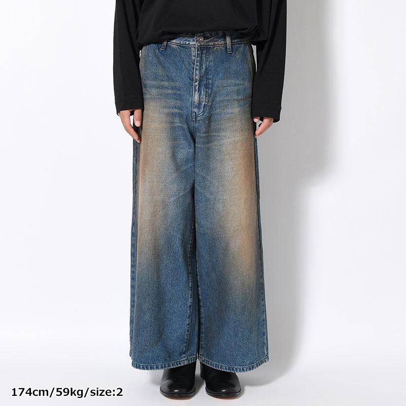 RUST BAGGY DENIM PANTS -INDIGO-