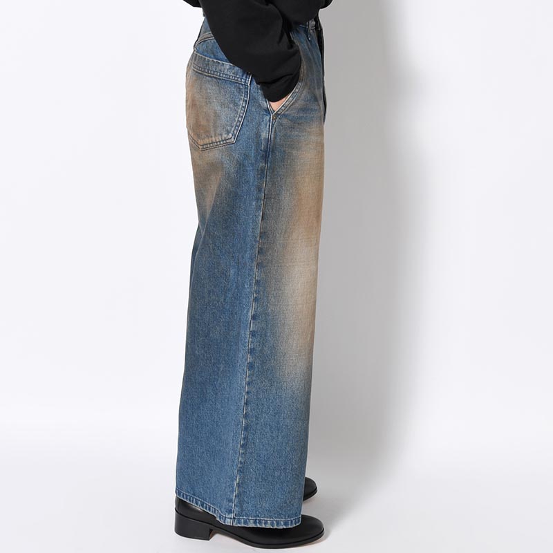 RUST BAGGY DENIM PANTS -INDIGO-