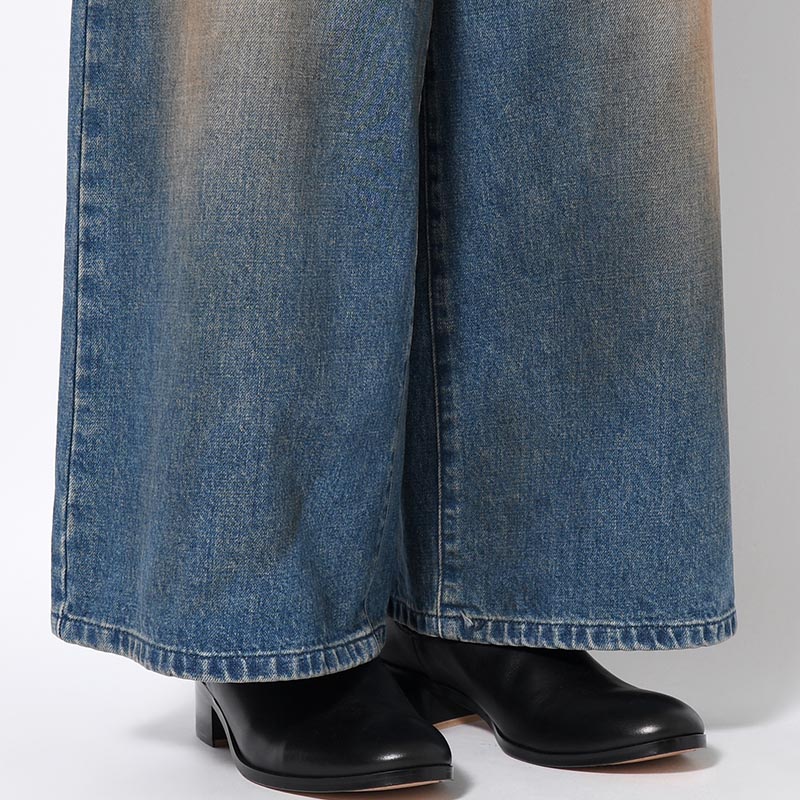 RUST BAGGY DENIM PANTS -INDIGO-