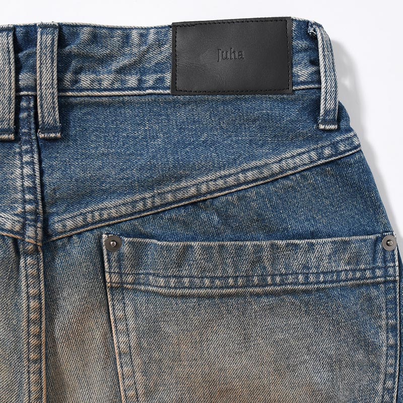 RUST BAGGY DENIM PANTS -INDIGO-