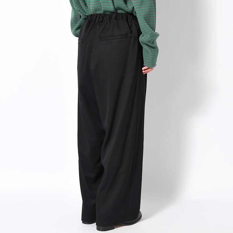 2TUCK WIDE EASY PANTS -BLACK-