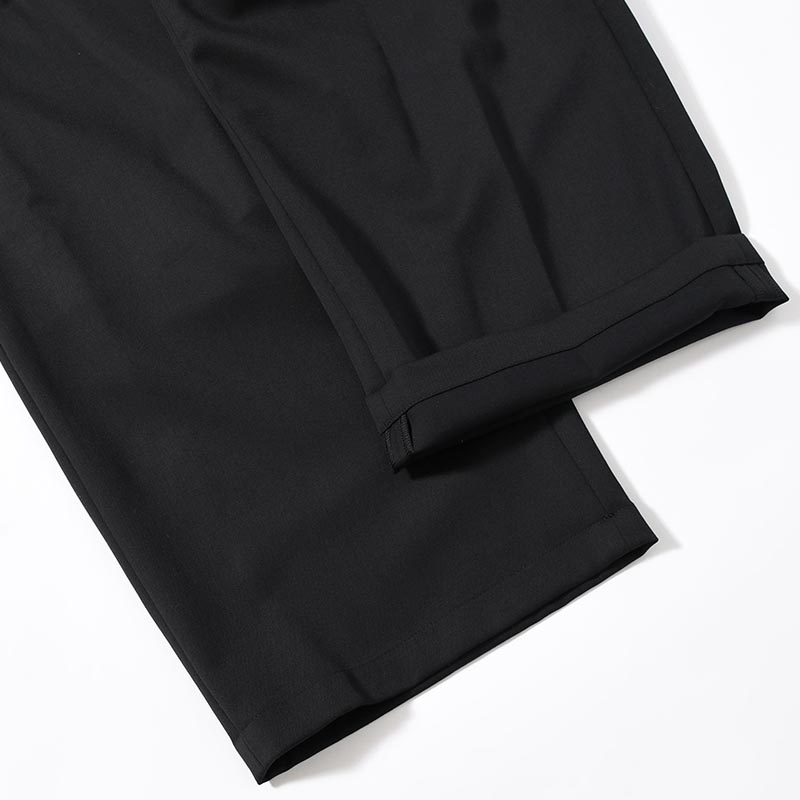 2TUCK WIDE EASY PANTS -BLACK-