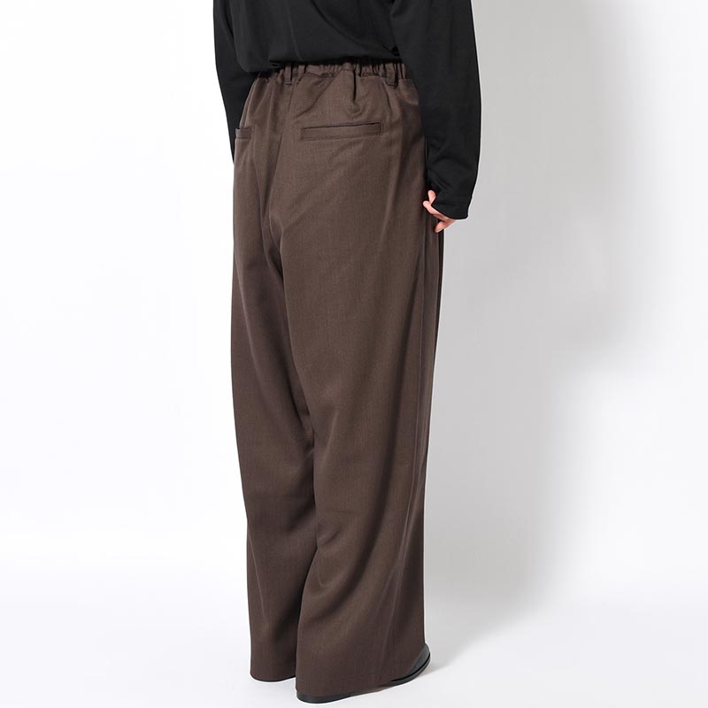 2TUCK WIDE EASY PANTS -BROWN-