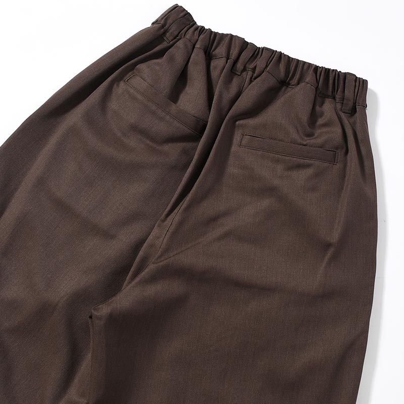 2TUCK WIDE EASY PANTS -BROWN-