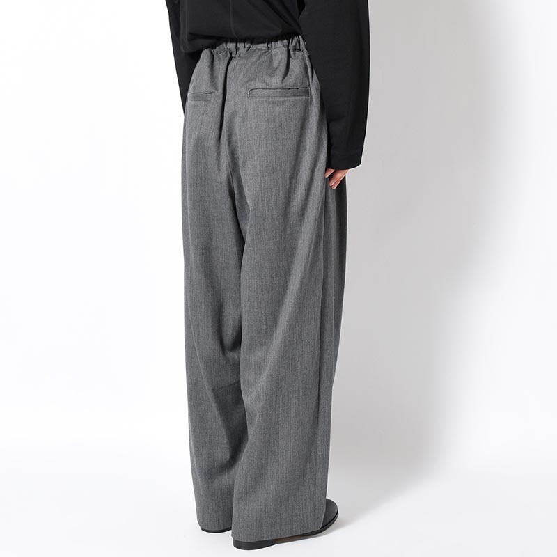 2TUCK WIDE EASY PANTS -GRAY-