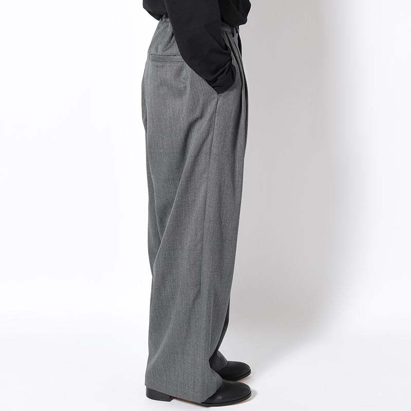 2TUCK WIDE EASY PANTS -GRAY-