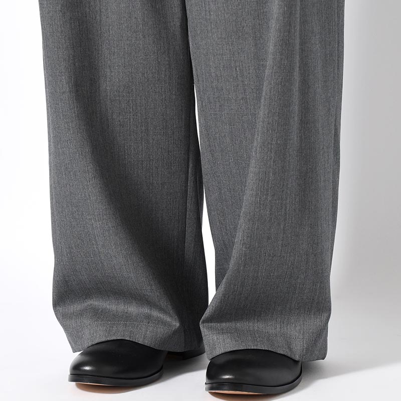 2TUCK WIDE EASY PANTS -GRAY-