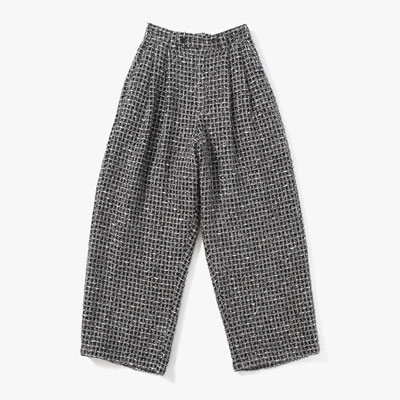 SILVER TWEED WIDE EASY PANTS -SILVER-