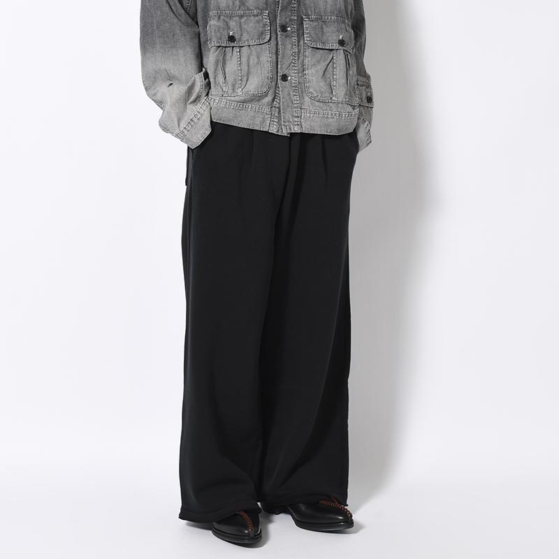 FADE WIDE SWEAT PANTS -BLACK-