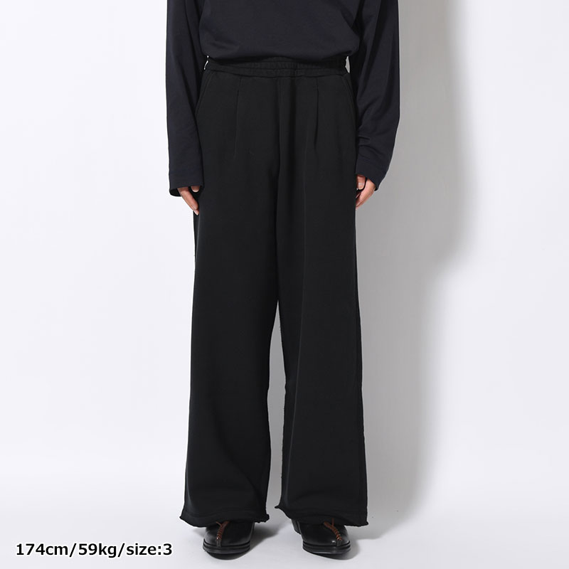 FADE WIDE SWEAT PANTS -BLACK-