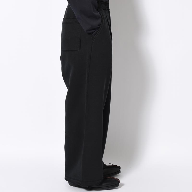 FADE WIDE SWEAT PANTS -BLACK-