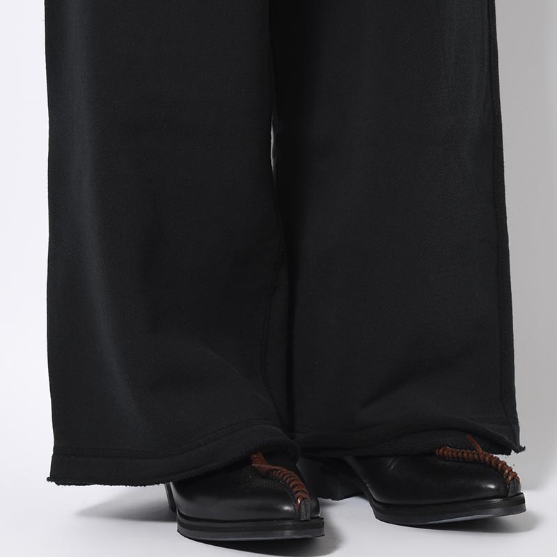 FADE WIDE SWEAT PANTS -BLACK-