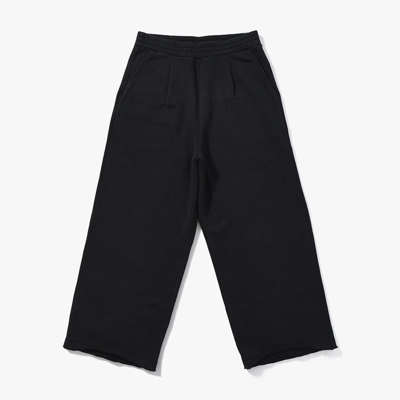 FADE WIDE SWEAT PANTS -BLACK-