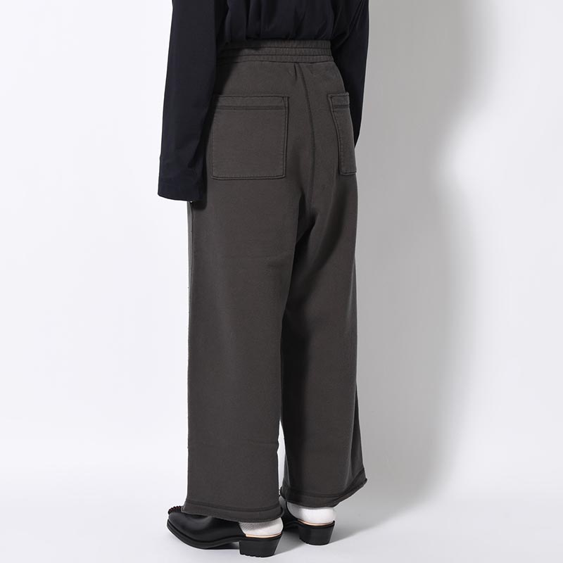 FADE WIDE SWEAT PANTS -CHARCOAL-