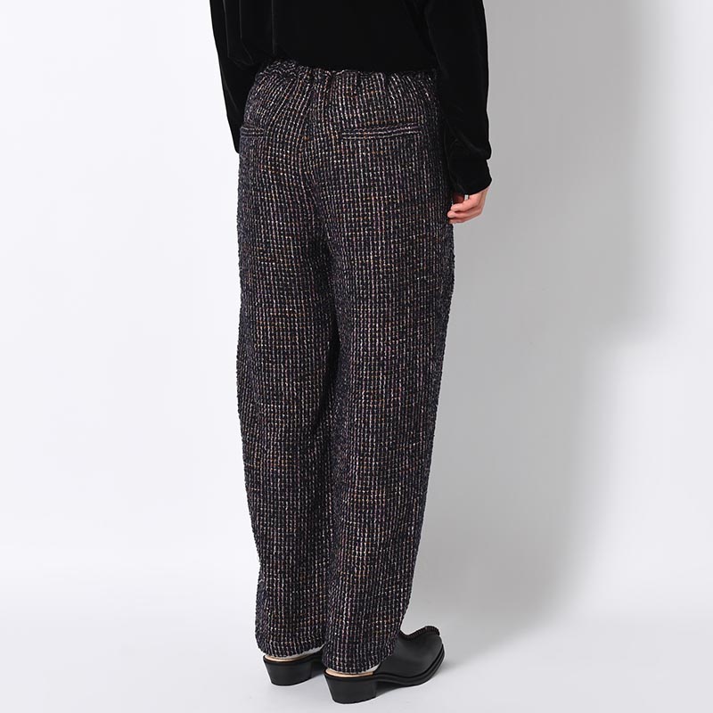 LOOP TWEED TAPERED PANTS -PURPLE-