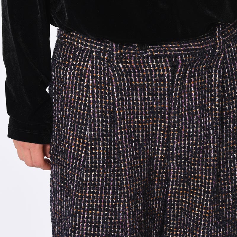 LOOP TWEED TAPERED PANTS -PURPLE-