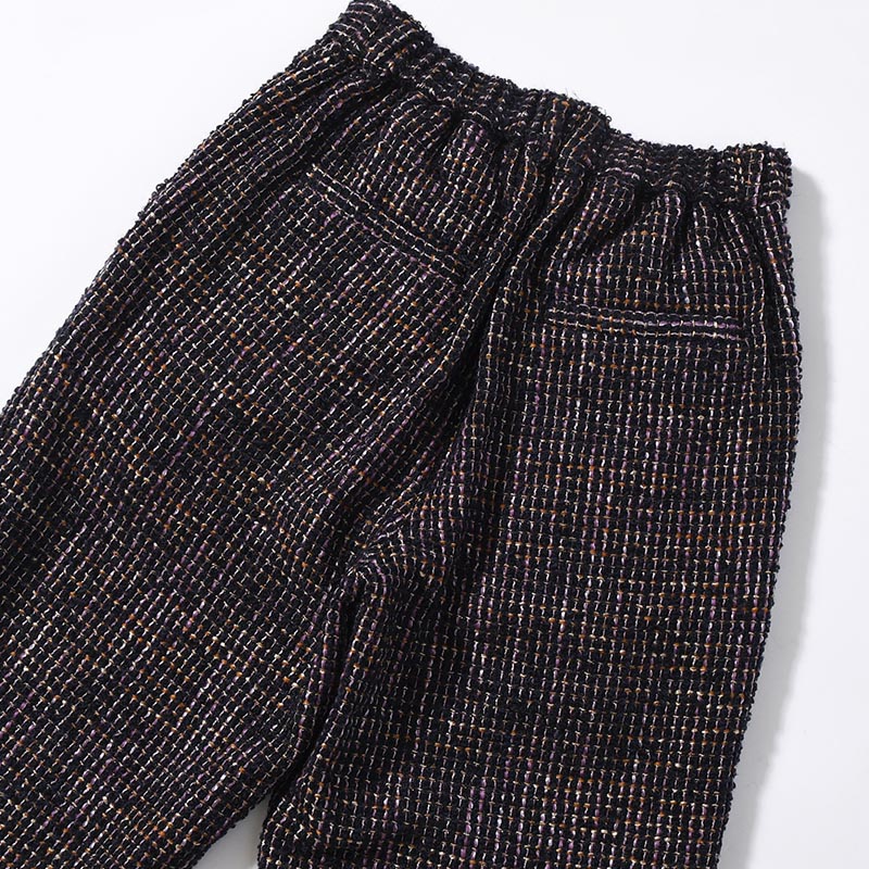 LOOP TWEED TAPERED PANTS -PURPLE-