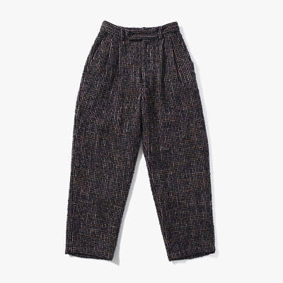 LOOP TWEED TAPERED PANTS -PURPLE-