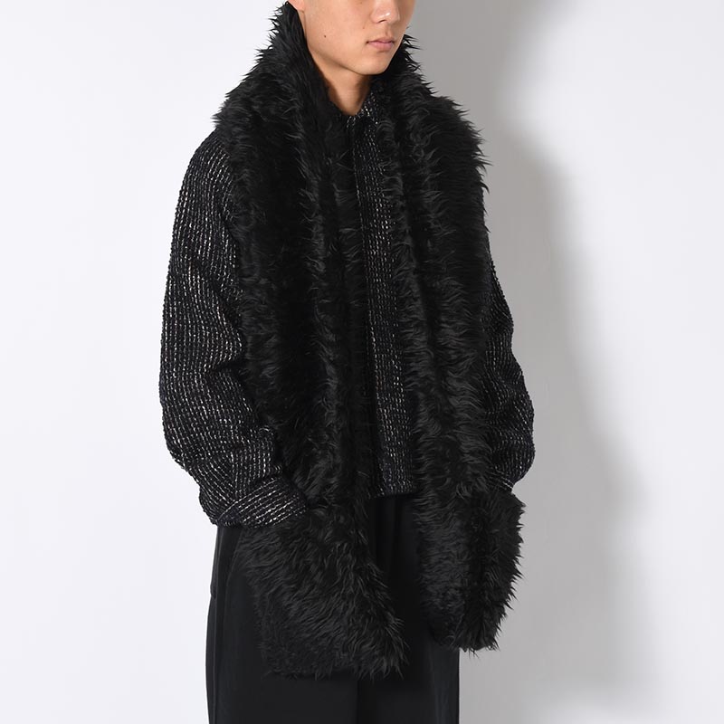 FUR MUFFLER -BLACK-