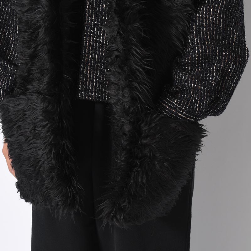 FUR MUFFLER -BLACK-