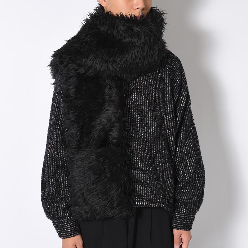 FUR MUFFLER -BLACK-