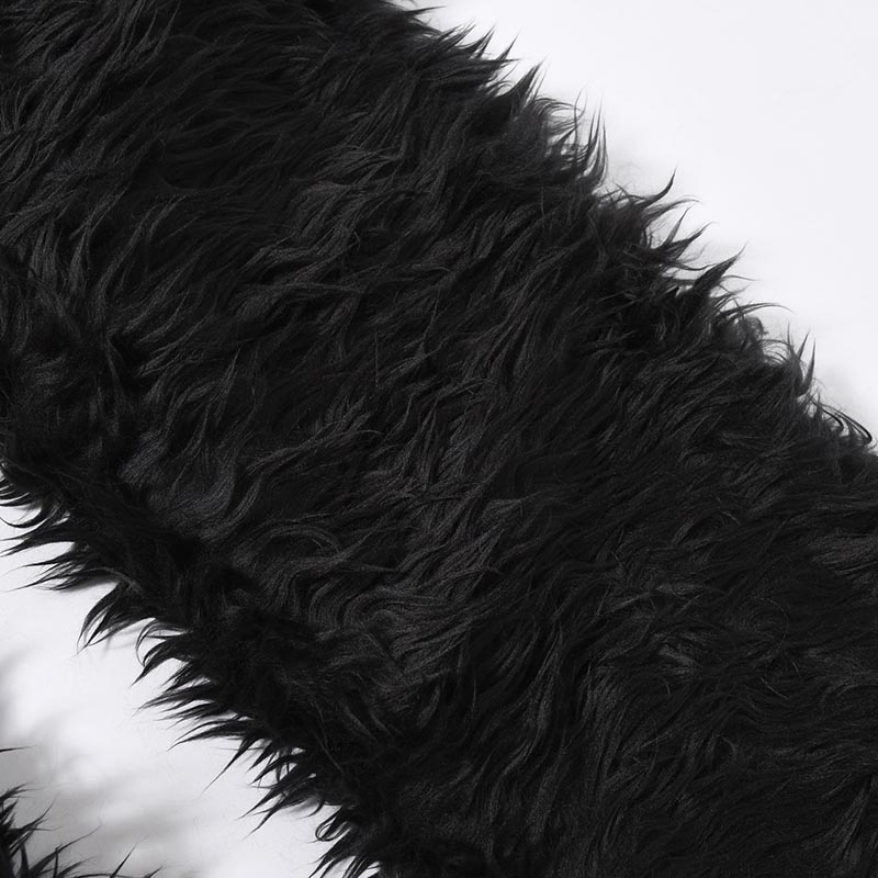 FUR MUFFLER -BLACK-