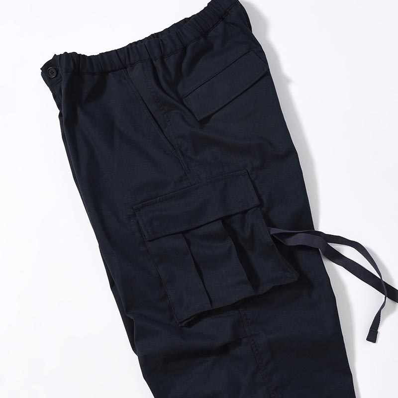 Flannel Cargo Trousers -NAVY-