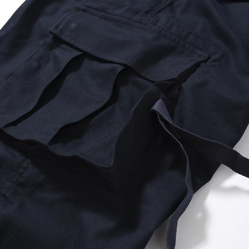 Flannel Cargo Trousers -NAVY-