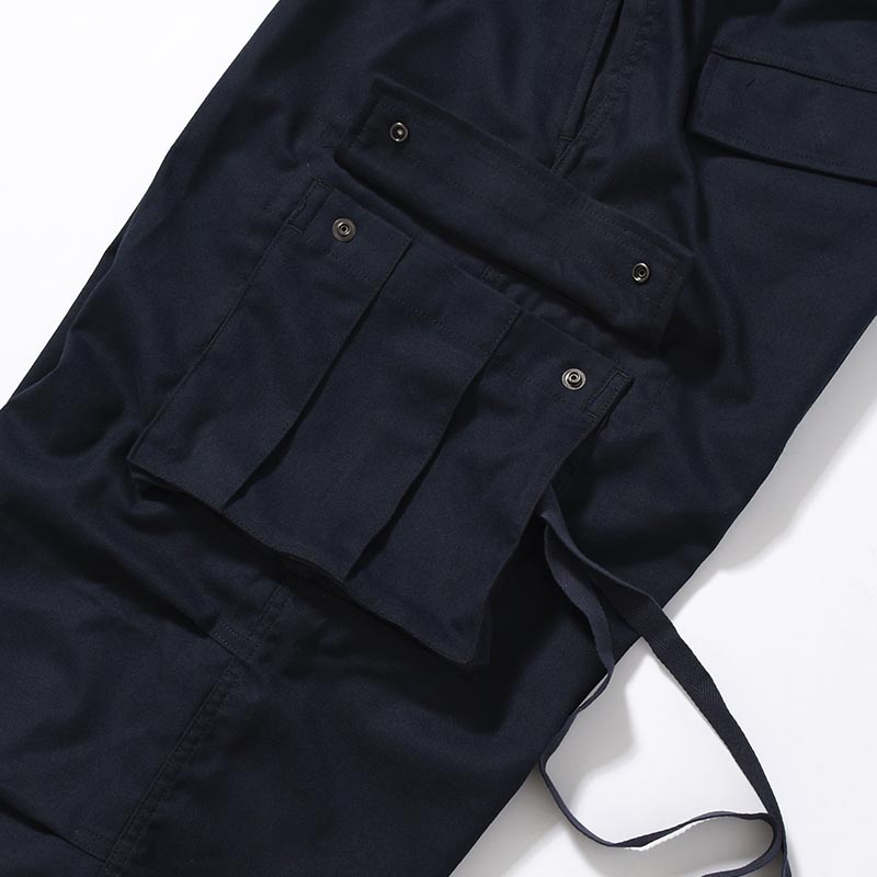 Flannel Cargo Trousers -NAVY-