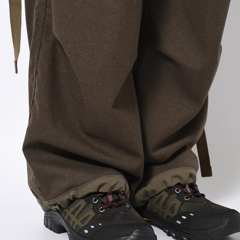 Flannel Cargo Trousers -OLIVE-