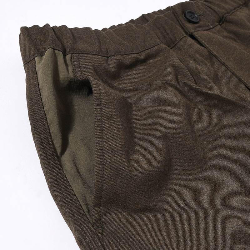 Flannel Cargo Trousers -OLIVE-