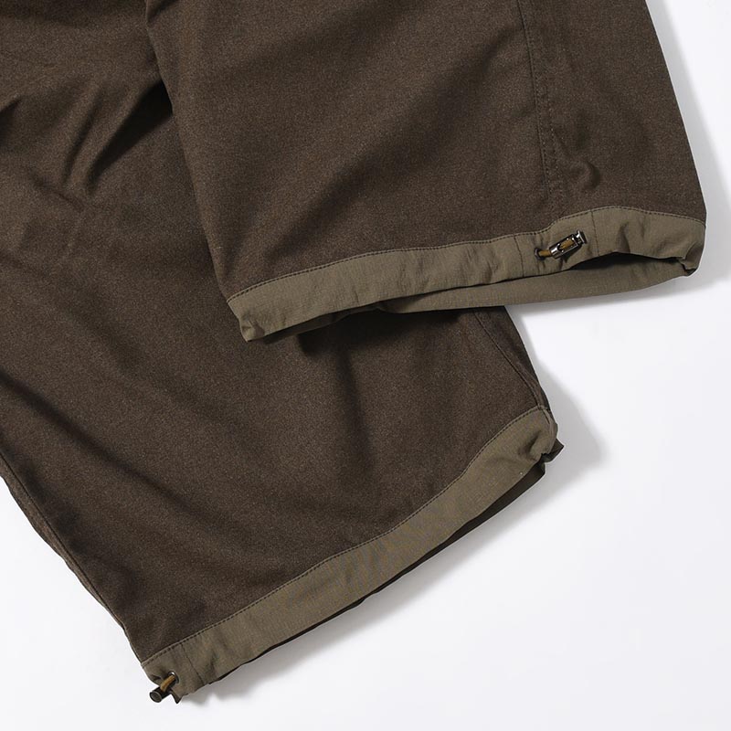 Flannel Cargo Trousers -OLIVE-