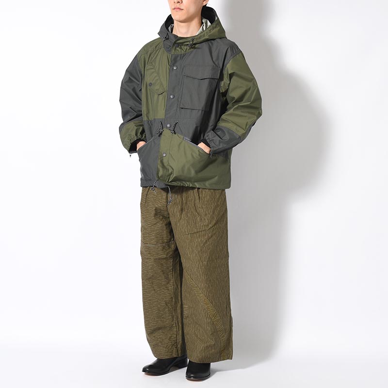 Military Tent Wide Trousers (Raindrop Camo) -OLIVE-