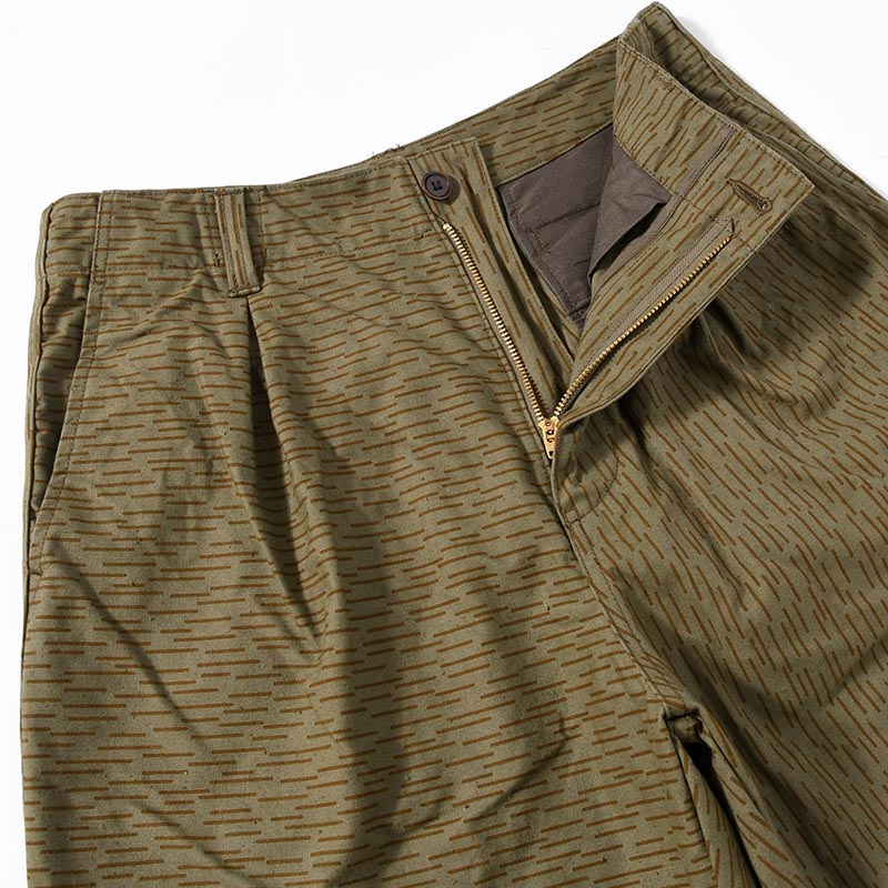 Military Tent Wide Trousers (Raindrop Camo) -OLIVE-