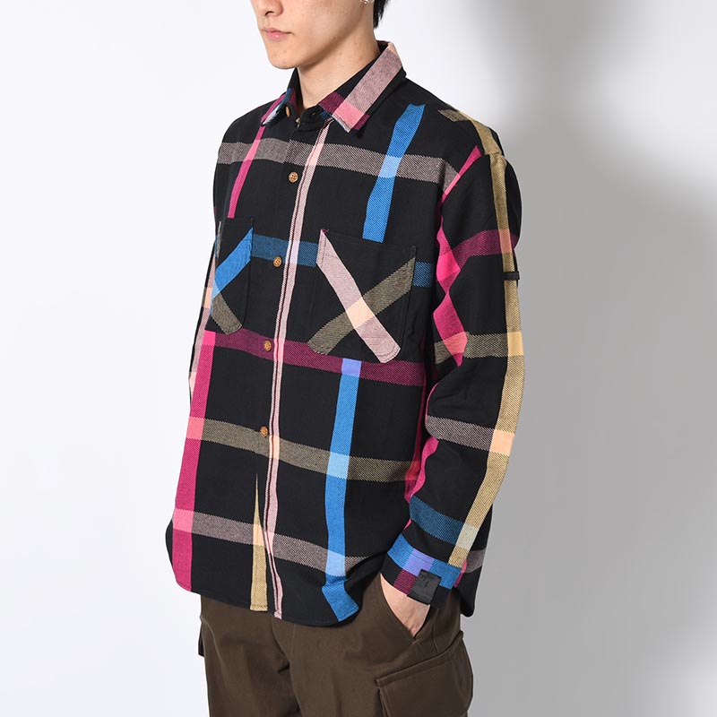 BIG MAC CHECK LS SHIRT -NAVY-