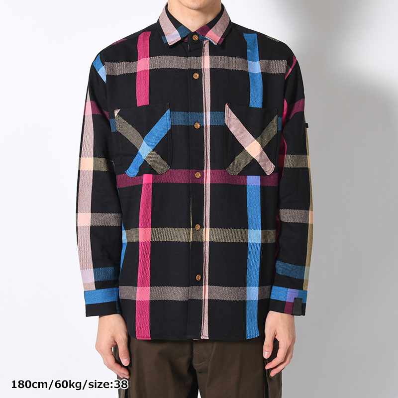 BIG MAC CHECK LS SHIRT -NAVY-