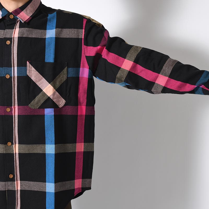 BIG MAC CHECK LS SHIRT -NAVY-