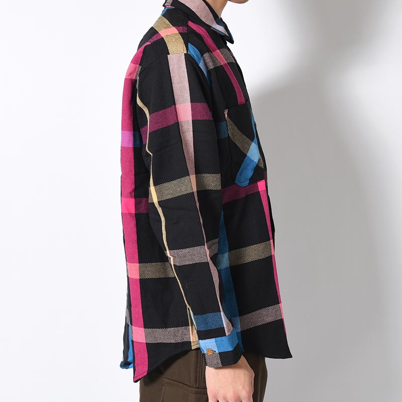 BIG MAC CHECK LS SHIRT -NAVY-