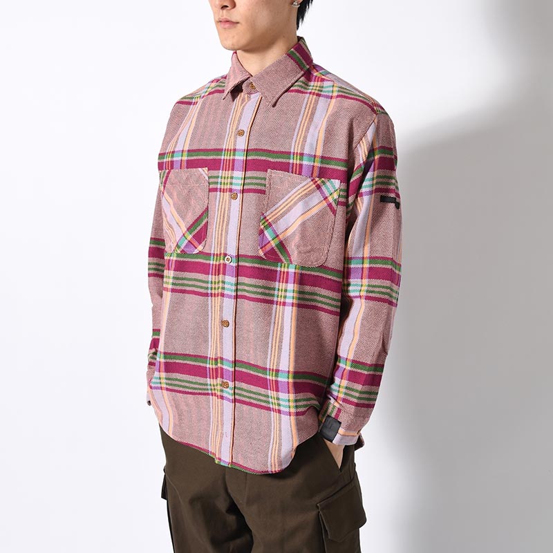 BIG MAC CHECK LS SHIRT -PINK-