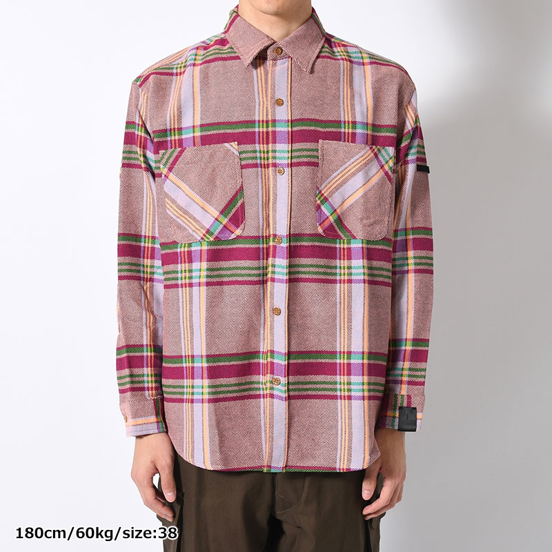 BIG MAC CHECK LS SHIRT -PINK-