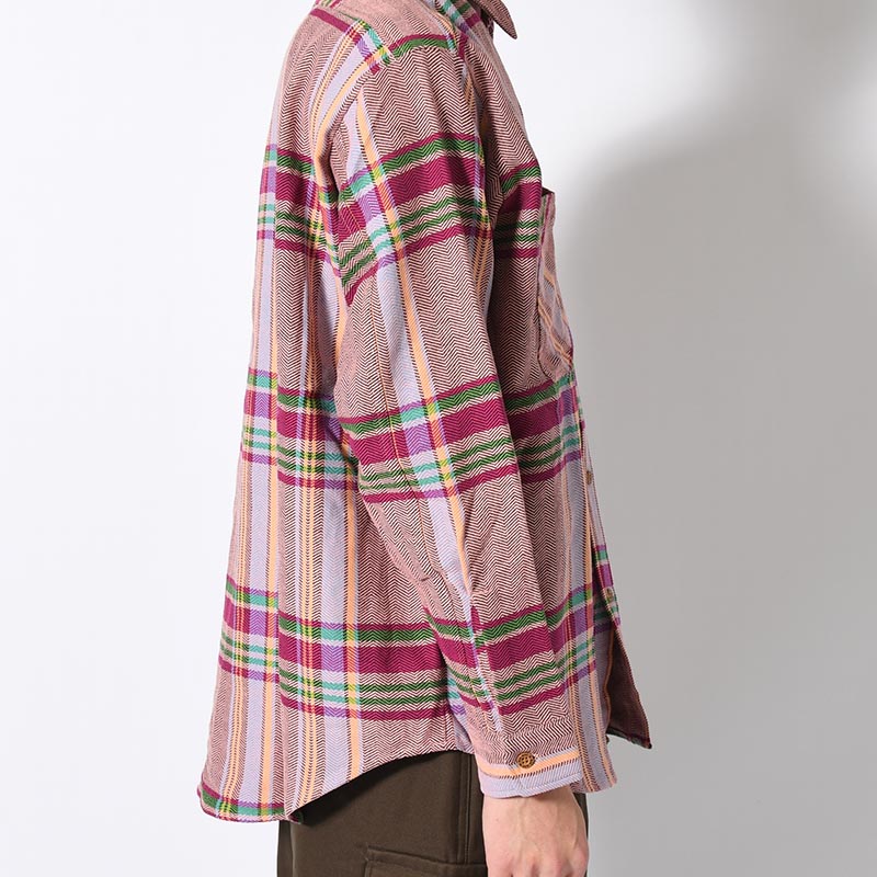 BIG MAC CHECK LS SHIRT -PINK-